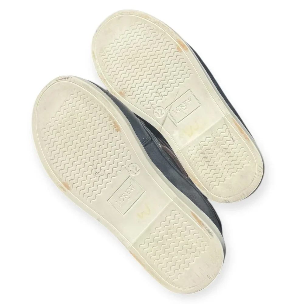 J.CREW‎ Factory Crew Cuts Boys' Boat Shoes Blue Loafers Size 12